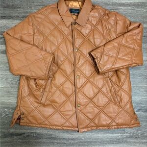 Giorgio Brutini Tan Quilted Leather Jacket